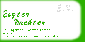 eszter wachter business card